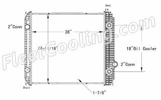 Picture of Ford / Sterling Radiator - Plastic Tank TR7202P