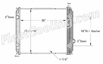 Picture of Ford / Sterling Radiator - Plastic Tank TR7202P