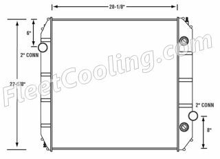 Picture of Ford / Sterling Radiator - Solder On Tank TR7202S