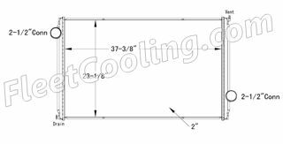 Picture of Ford / Sterling Radiator - Plastic Tank TR7206P