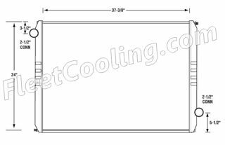 Picture of Ford / Sterling Radiator - Solder On Tank TR7206S