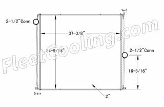 Picture of Ford / Sterling Radiator - Plastic Tank TR7207P