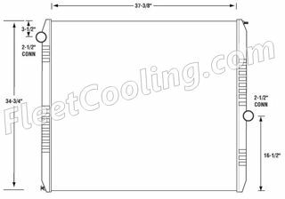 Picture of Ford / Sterling Radiator - Solder On Tank TR7207S