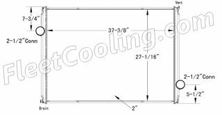 Picture of Ford / Sterling Radiator - Plastic Tank TR7209P