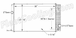 Picture of Ford / Sterling Radiator - Plastic Tank TR7210P