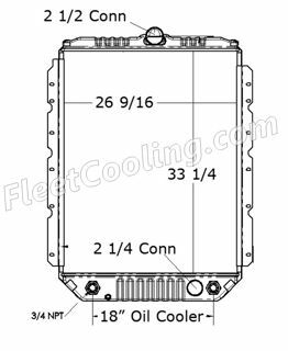 Picture of Blue Bird, IC Corporation Radiator - Solder On Tank TR7218S