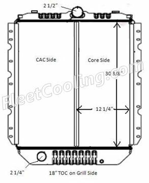 Picture of International Navistar Radiator - Solder On Tank TR7219S