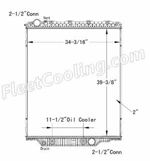 Picture of Mack Radiator - Plastic Tank TR7223P