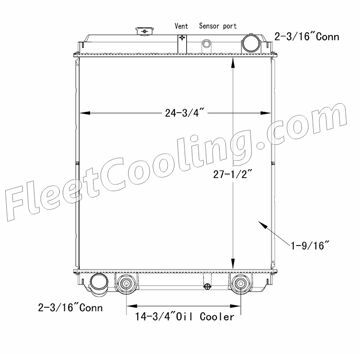Picture of Hino Radiator - Plastic Tank TR7236P