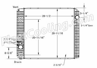 Picture of International Navistar Radiator - Plastic Tank TR7237P