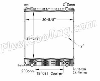 Picture of Freightliner Radiator - Plastic Tank TR7239P