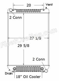 Picture of Freightliner Radiator - Solder On Tank TR7240S