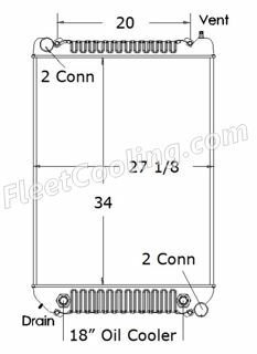 Picture of Freightliner Radiator - Solder On Tank TR7241S