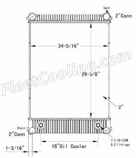 Picture of Freightliner Radiator - Plastic Tank TR7242P