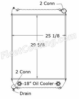 Picture of Freightliner Radiator - Solder On Tank TR7242S