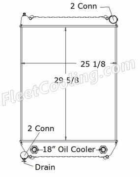 Picture of Freightliner Radiator - Solder On Tank TR7242S