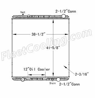 Picture of Freightliner Radiator - Plastic Tank TR7243P