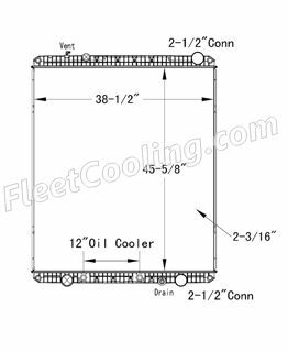 Picture of Freightliner Radiator - Plastic Tank TR7245P