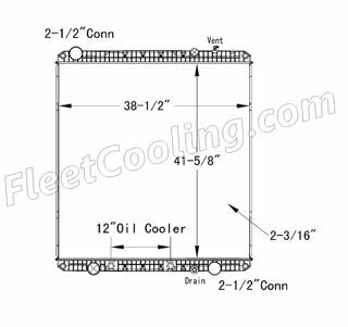 Picture of Freightliner Radiator - Plastic Tank TR7246P