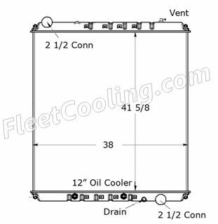 Picture of Freightliner Radiator - Solder On Tank TR7246S