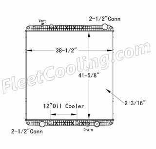 Picture of Freightliner Radiator - Plastic Tank TR7247P