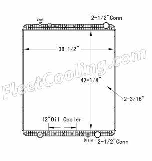 Picture of Freightliner Radiator - Plastic Tank TR7248P