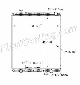 Picture of Freightliner Radiator - Plastic Tank TR7248P