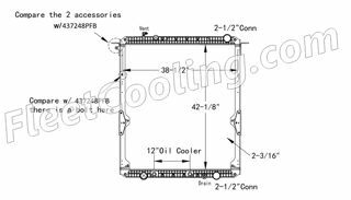 Picture of Freightliner Radiator - Plastic Tank TR7248PF