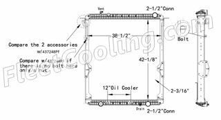 Picture of Freightliner Radiator - Plastic Tank TR7248PFB