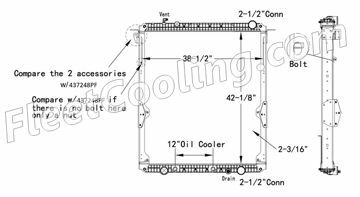 Picture of Freightliner Radiator - Plastic Tank TR7248PFB