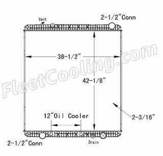 Picture of Freightliner Radiator - Plastic Tank TR7249P
