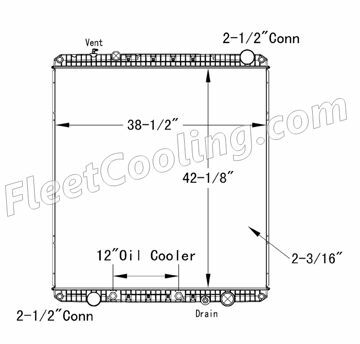 Picture of Freightliner Radiator - Plastic Tank TR7249P