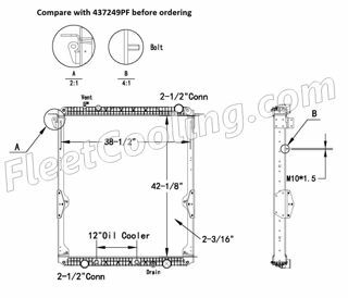 Picture of Freightliner Radiator - Plastic Tank TR7249PFB