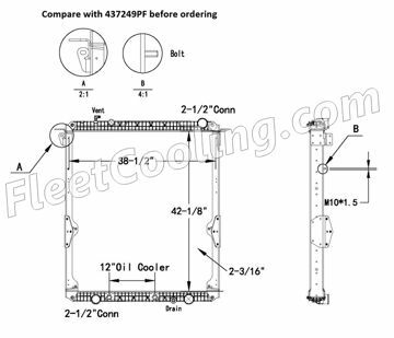 Picture of Freightliner Radiator - Plastic Tank TR7249PFB