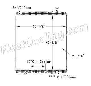 Picture of Freightliner Radiator - Plastic Tank TR7250P