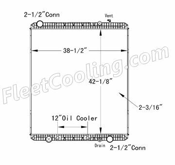 Picture of Freightliner Radiator - Plastic Tank TR7250P