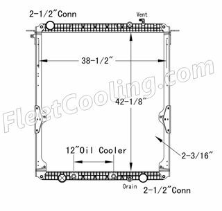 Picture of Freightliner Radiator - Plastic Tank TR7250PF