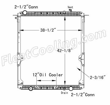 Picture of Freightliner Radiator - Plastic Tank TR7250PF