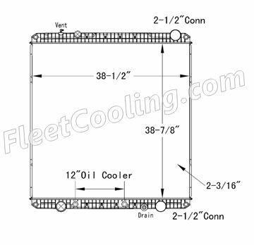 Picture of Freightliner Radiator - Plastic Tank TR7251P