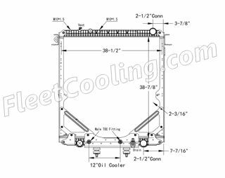 Picture of Freightliner, Sterling, Western Star Radiator - Plastic Tank TR7251PFB