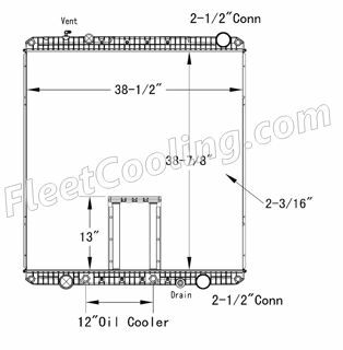 Picture of Freightliner, Sterling, Western Star Radiator - Plastic Tank TR7252P