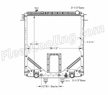 Picture of Freightliner, Sterling, Western Star Radiator - Plastic Tank TR7252PFB