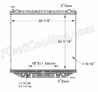 Picture of Freightliner Radiator - Plastic Tank TR7253P