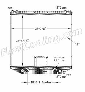 Picture of Freightliner Radiator - Plastic Tank TR7254P