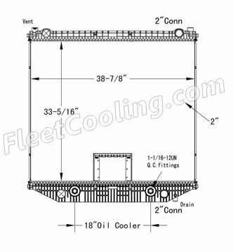Picture of Freightliner Radiator - Plastic Tank TR7254P