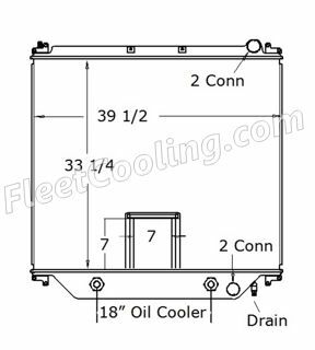 Picture of Freightliner Radiator - Solder On Tank TR7254S