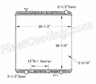 Picture of Freightliner Radiator - Plastic Tank TR7255P