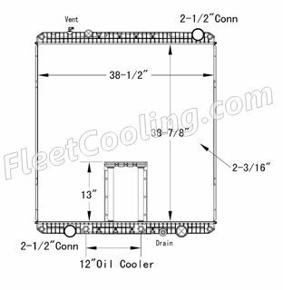 Picture of Freightliner, Sterling, Western Star Radiator - Plastic Tank TR7256P