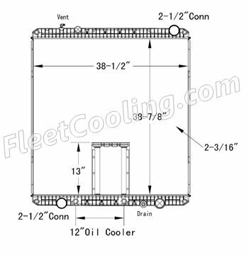 Picture of Freightliner, Sterling, Western Star Radiator - Plastic Tank TR7256P