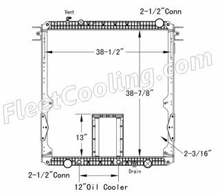 Picture of Freightliner, Sterling, Western Star Radiator - Plastic Tank TR7256PF